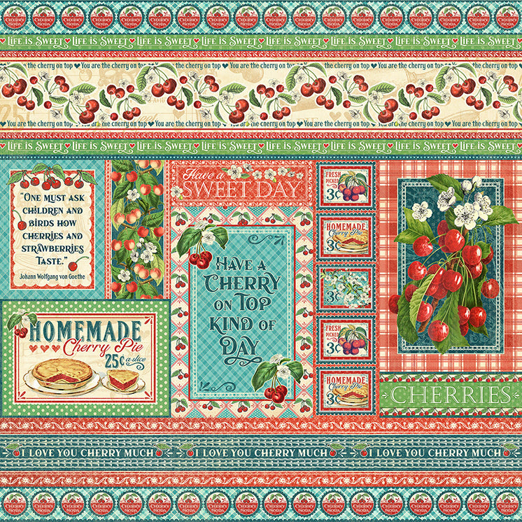 I Love You Cherry Much 12x12 Single Sheet