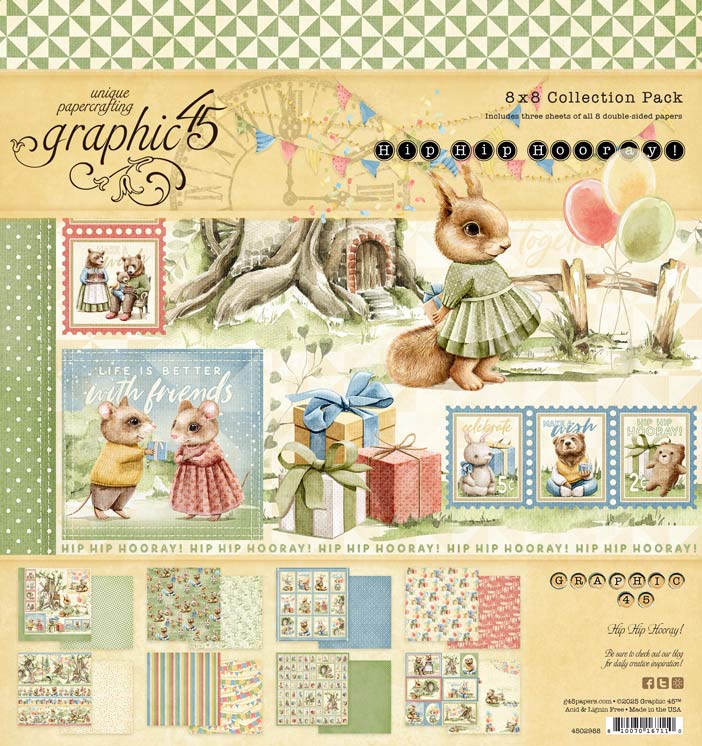 Hip Hip Hooray 8x8 Pack