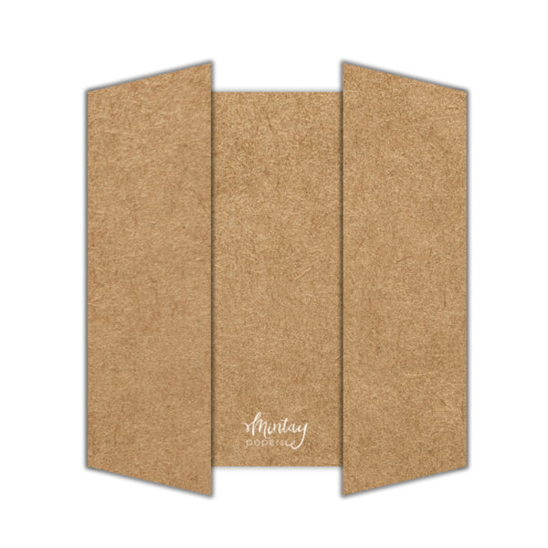 Gate Fold Card Base - Kraft (5 pcs)