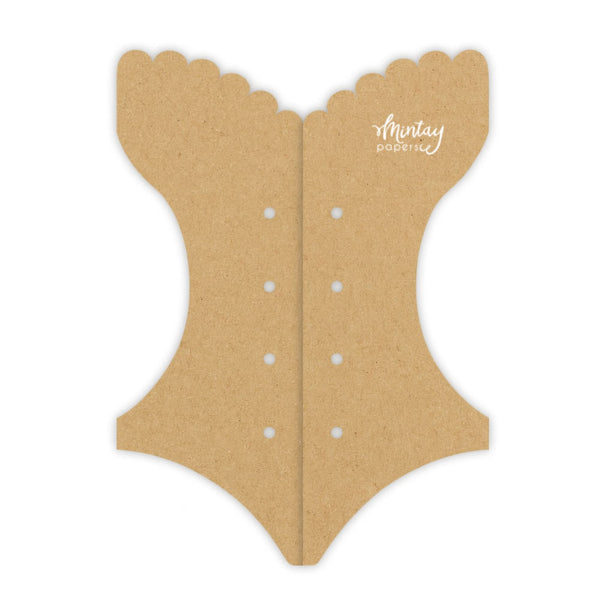 Corset Card Base - Kraft (5 pcs)