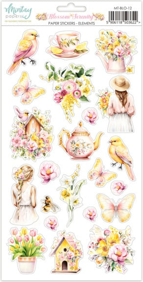 Blossom Serenity Sticker Sheet - Elements