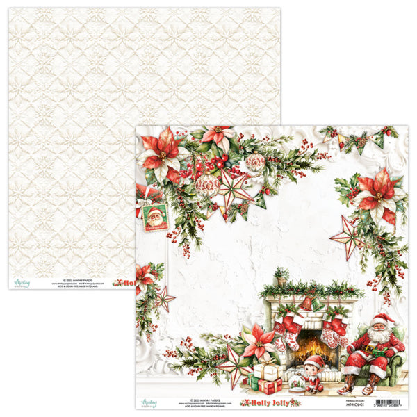 Holly Jolly 01 Single Sheet (12"x12")