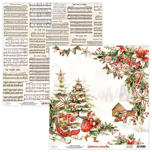 Holly Jolly 03 Single Sheet (12"x12")