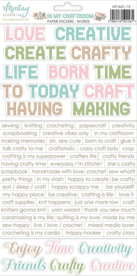 In My Craftroom Words Sticker Sheet
