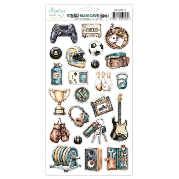 Man Cave Sticker Sheet - Elements