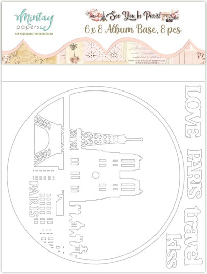 See You In Paris Chipboard Album Base