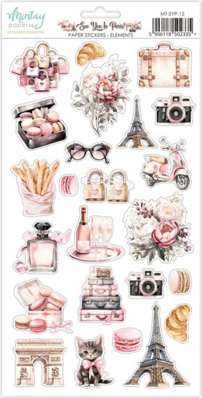 See You In Paris Sticker Sheet - Elements