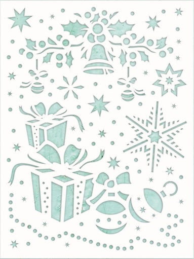 Christmas Mix 6"x8" Stencil