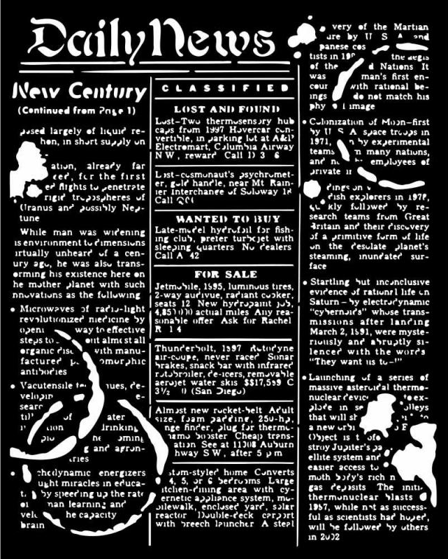Daily News 20cmx25cm Stencil