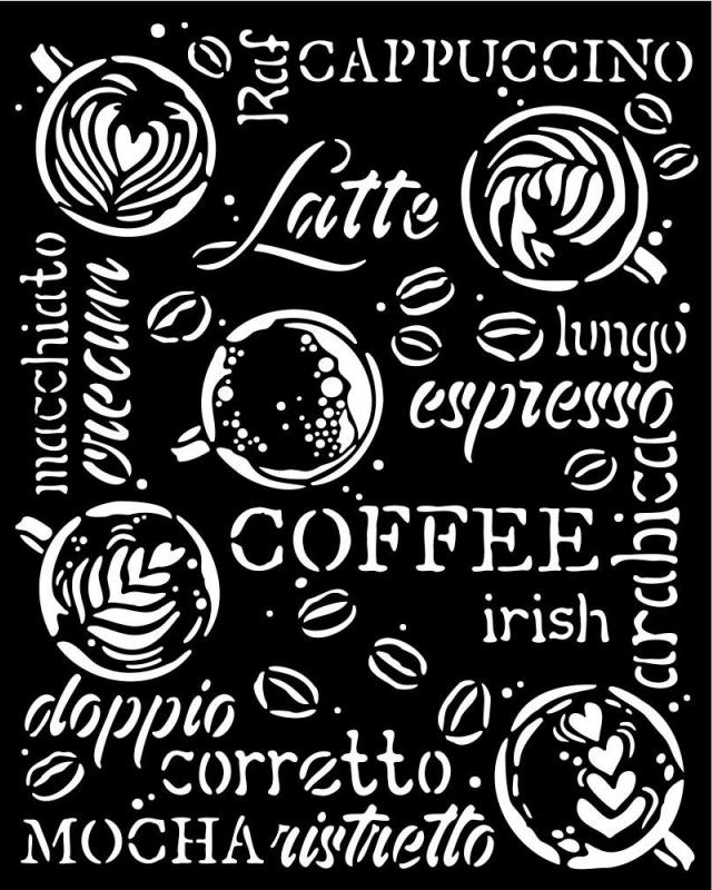 Cappuccino 20cmx25cm Stencil