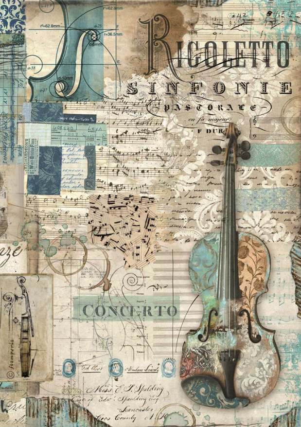 Violin A4 Rice Paper