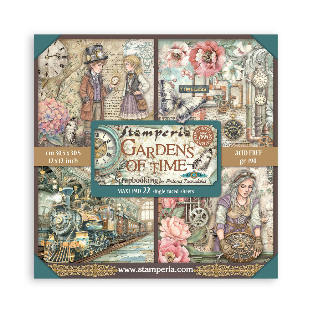 Gardens of Time 12"x12" Scrapbooking Pad