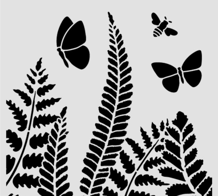 Daisy Art Fern 18cmx18cm Stencil
