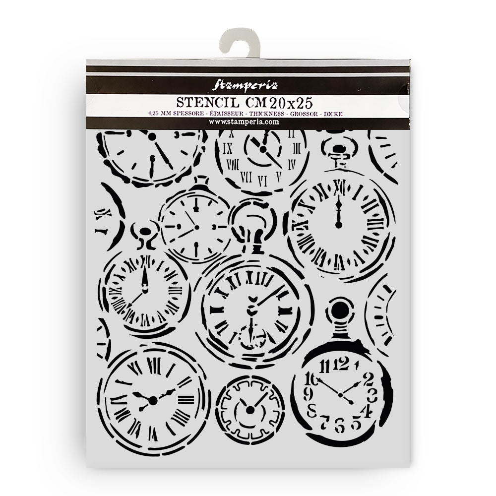 Gardens of Time Mixed Clocks 20cmx25cm Stencil