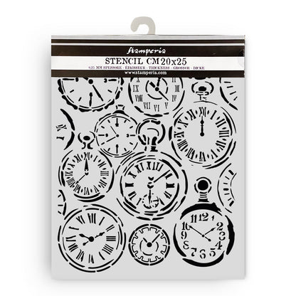 Gardens of Time Mixed Clocks 20cmx25cm Stencil