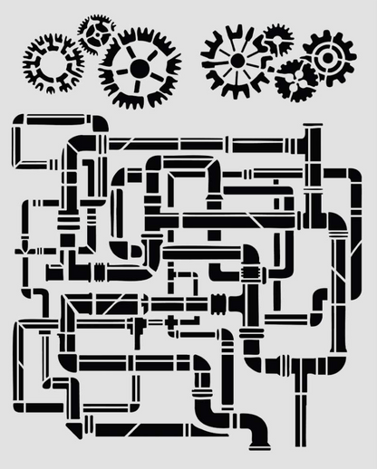 Gardens of Time Tubes  20cmx25cm Stencil