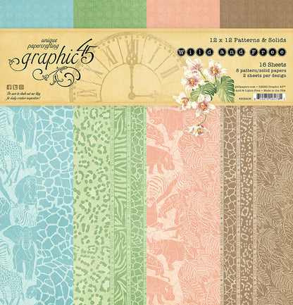 Wild and Free 12x12 Patterns & Solids Pack