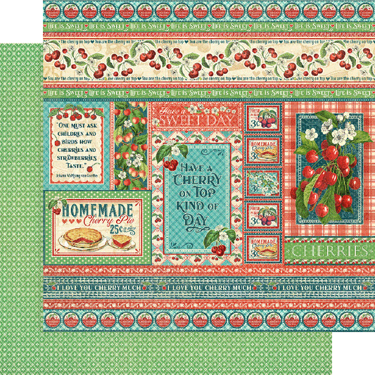 I Love You Cherry Much 12x12 Single Sheet