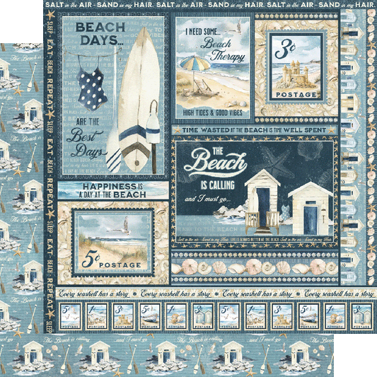 Enjoy the Waves 12x12 Single Sheet