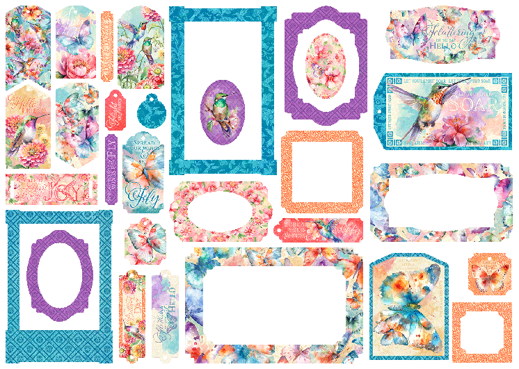 Flight of Fancy Chipboard Tags & Frames