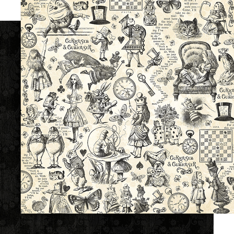 Curiouser & Curiouser 12x12 Patterns & Solids Pack