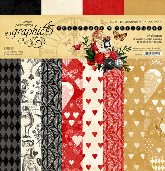 Curiouser & Curiouser 12x12 Patterns & Solids Pack