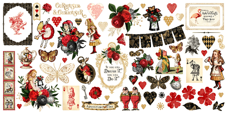 Curiouser & Curiouser Ephemera Set