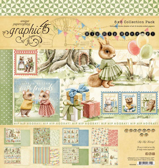 Hip Hip Hooray 8x8 Pack