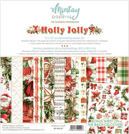Holly Jolly 12”x12” Paper Set
