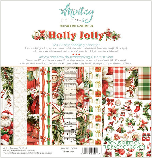 Holly Jolly 12”x12” Paper Set