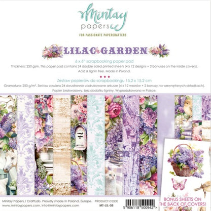 Lilac Garden 6”x6” Scrapbooking Pad