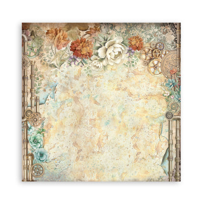 Gardens of Time 8"x8" Backgrounds Scrapbooking Pad
