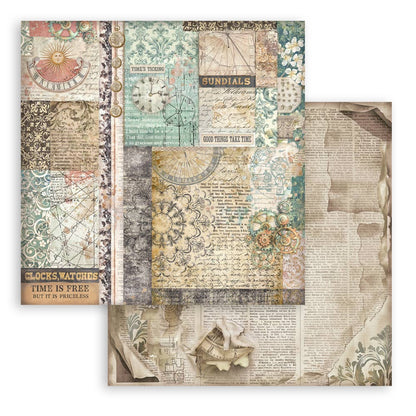 Gardens of Time 8"x8" Backgrounds Scrapbooking Pad