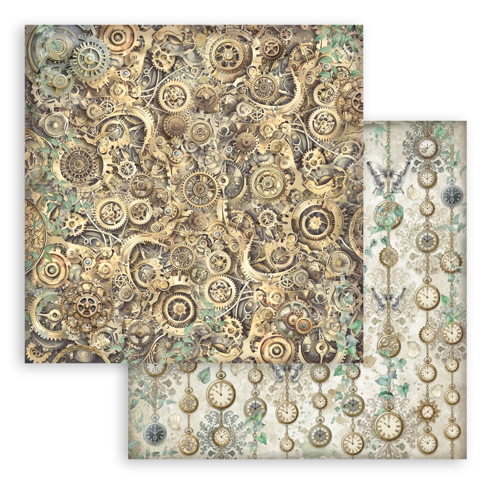 Gardens of Time 8"x8" Backgrounds Scrapbooking Pad