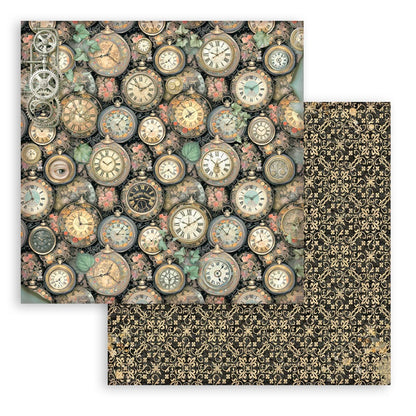 Gardens of Time 8"x8" Backgrounds Scrapbooking Pad