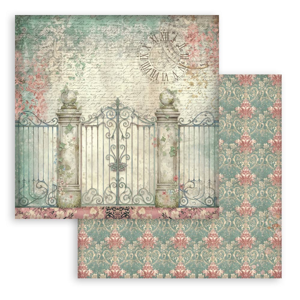 Gardens of Time 8"x8" Backgrounds Scrapbooking Pad