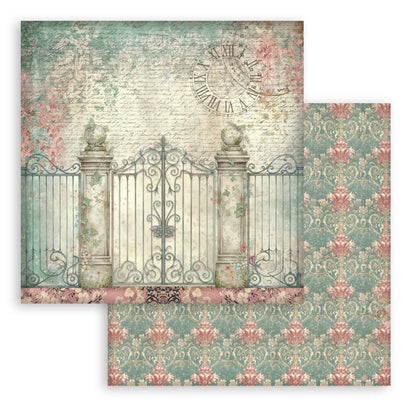 Gardens of Time 8"x8" Backgrounds Scrapbooking Pad
