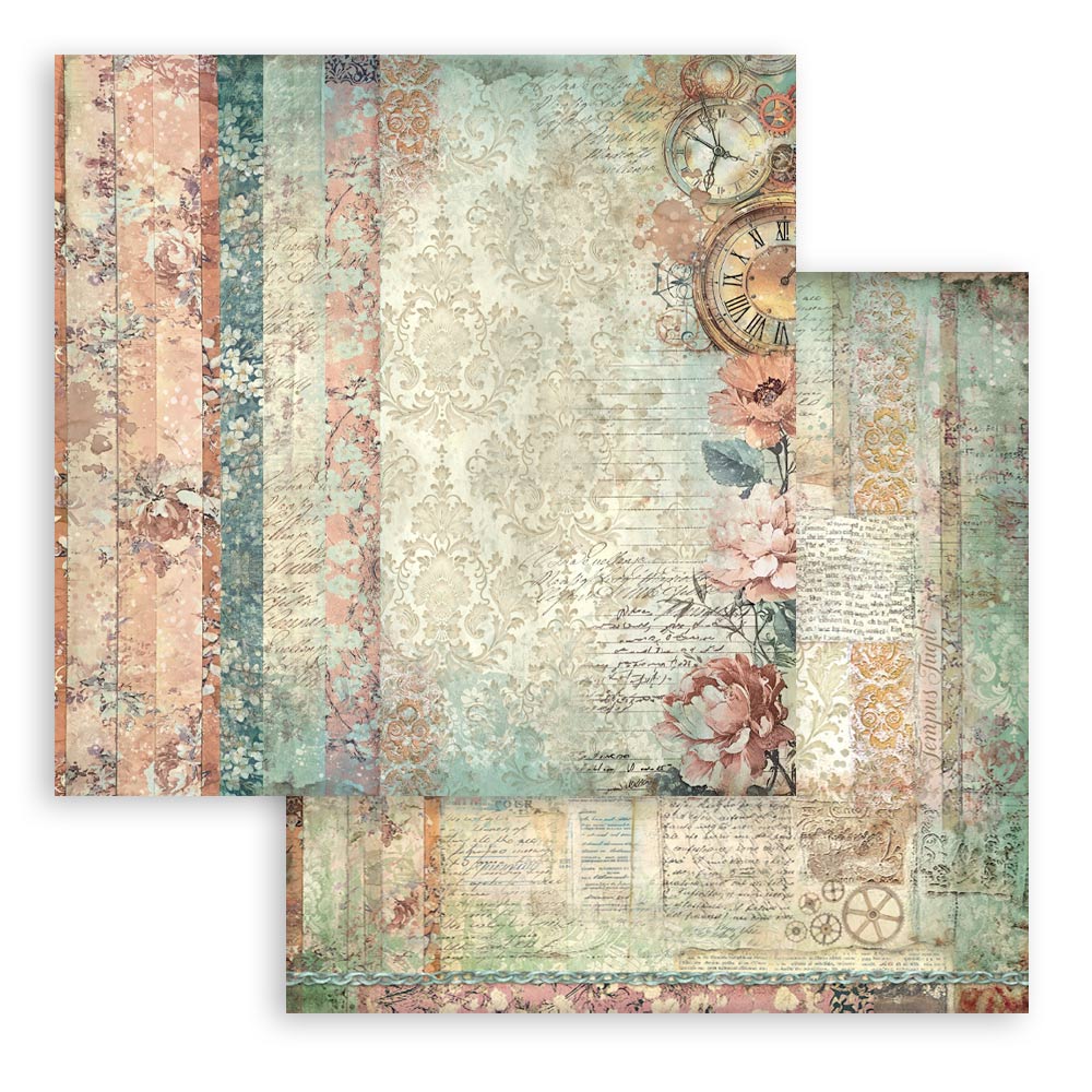 Gardens of Time 8"x8" Backgrounds Scrapbooking Pad