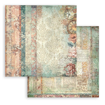 Gardens of Time 8"x8" Backgrounds Scrapbooking Pad