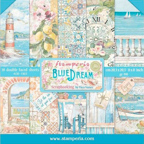 Blue Dream 8"x8" Scrapbooking Pad