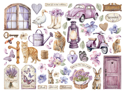 Lavender Cardboard Die-Cuts