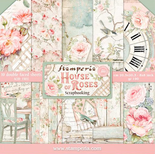 House of Roses 8"x8" Scrapbooking Pad