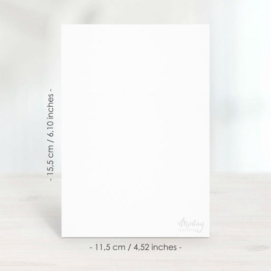 15.5cm x 11.5cm White Card Bases