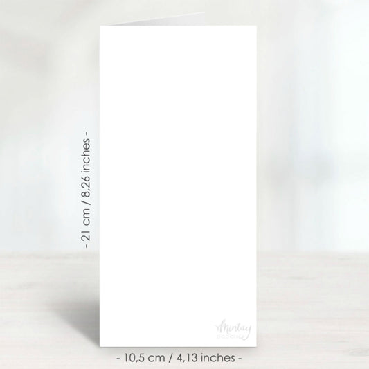 21cm x 10.5cm White Card Bases