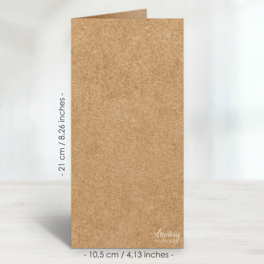 21cm x 10.5cm Kraft Card Bases