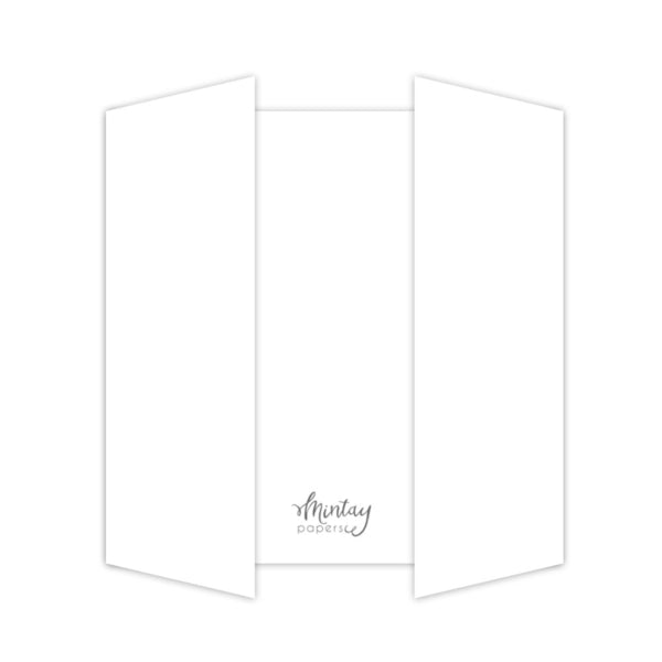 Gate Fold Card Base - White (5pcs)