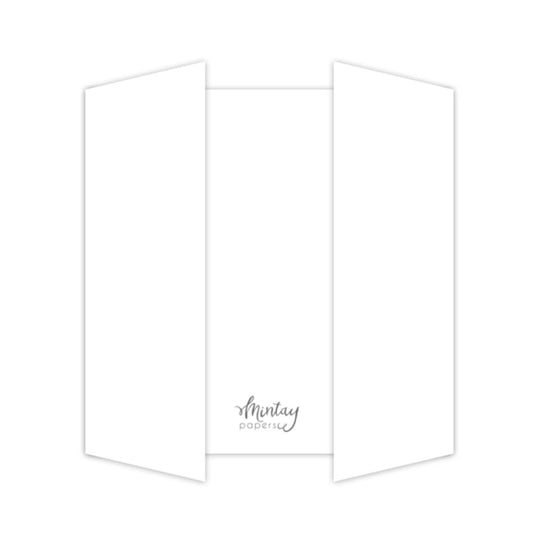 Gate Fold Card Base - White (5pcs)