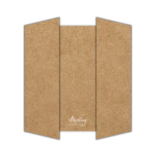 Gate Fold Card Base - Kraft (5 pcs)