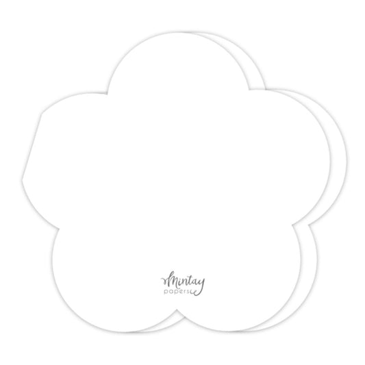 Flower Card Base - White (5 pcs)