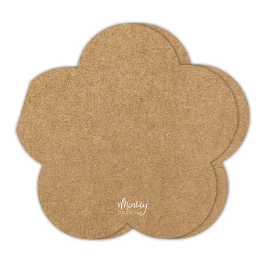 Flower Card Base - Kraft (5 pcs)